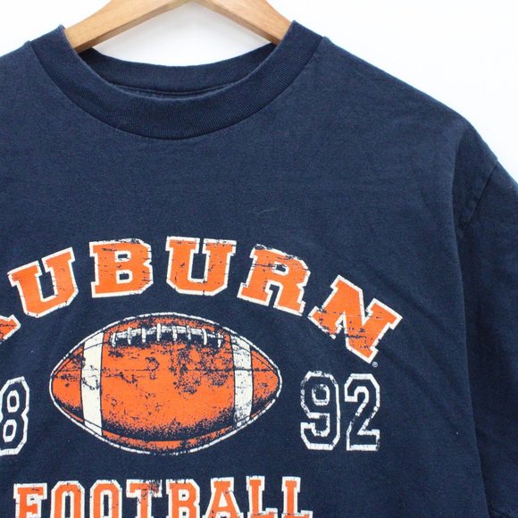 Vintage TCX Apparel Shirt Mens Navy Blue Auburn Football Graphic Cotton Medium - Picture 4 of 9